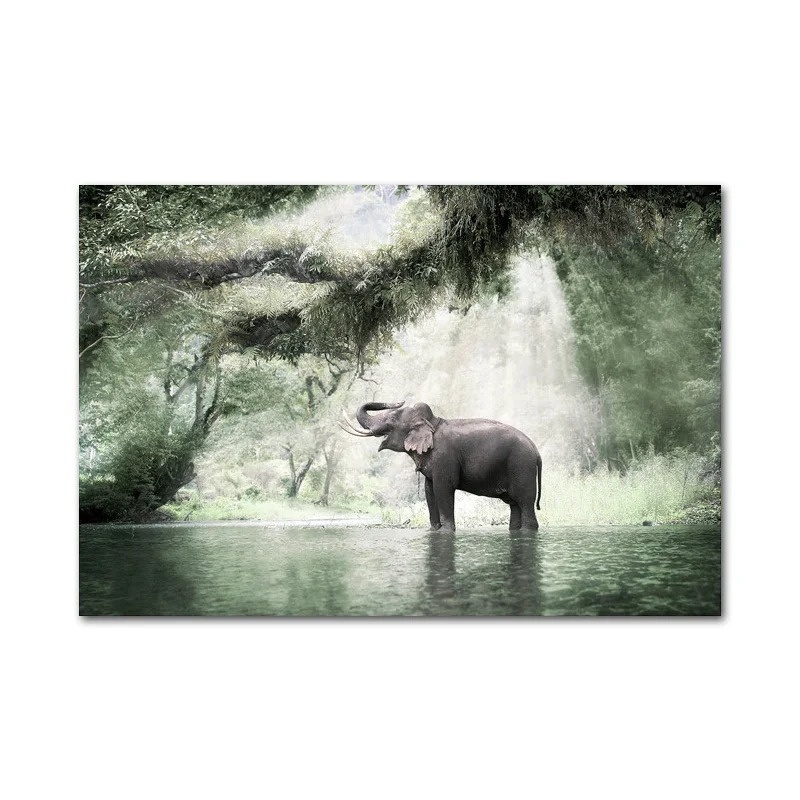 Tableau Éléphant dans la Jungle