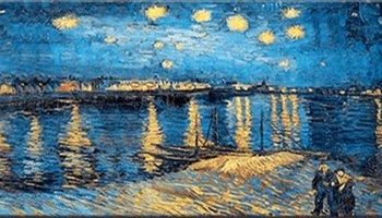 Tableau Van Gogh Nuit Etoilée en Mer