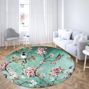 Tapis Rond Branches de Cerisier